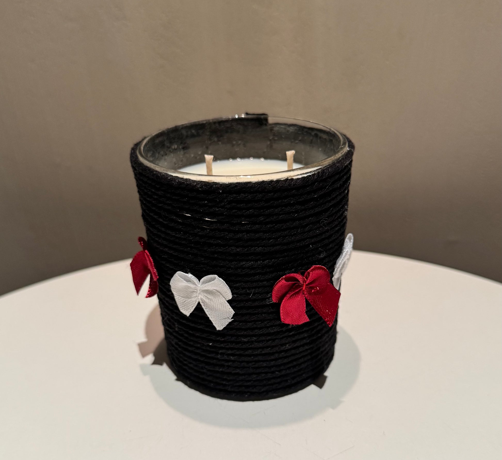 Little Black with little Red & White bows