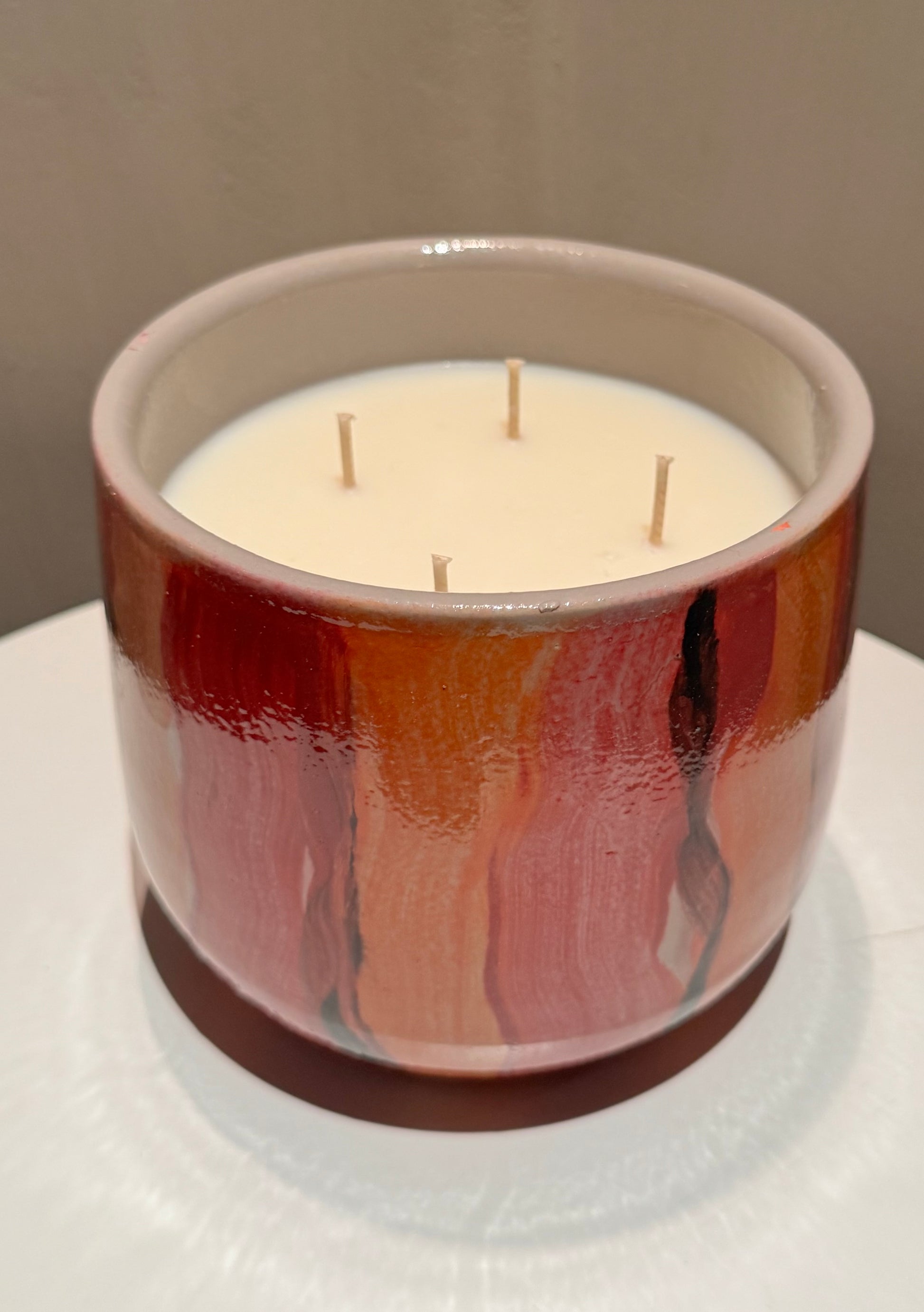 Multi Coloured Ceramic Jar