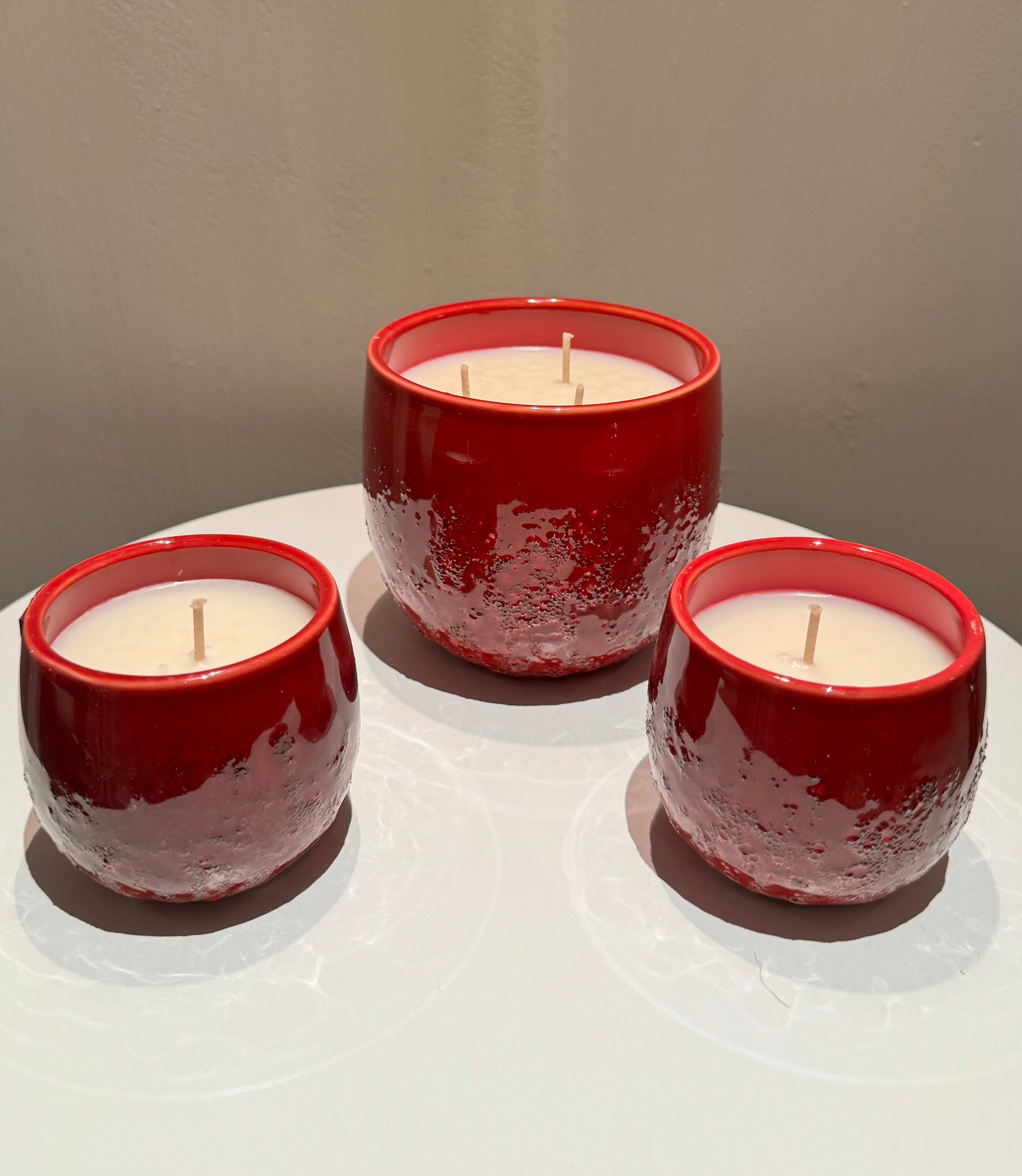 3 Beautifull Red Candles